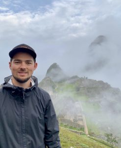 man at machu pichu